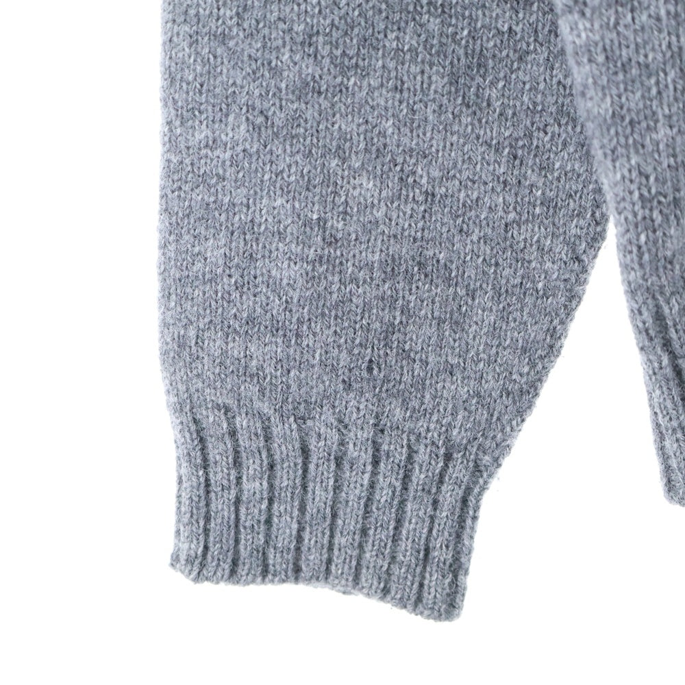 CELINE(セリーヌ) 20SS Logo Crest Crew Neck Knit フロントフェルト クルーネック 長袖ニット トレーナー グレー 2A97C150I
