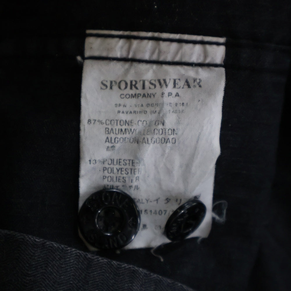 STONE ISLAND(ストーンアイランド) ポケットロゴ刺繍 コットン 長袖シャツ ワークシャツ グレー 43151407