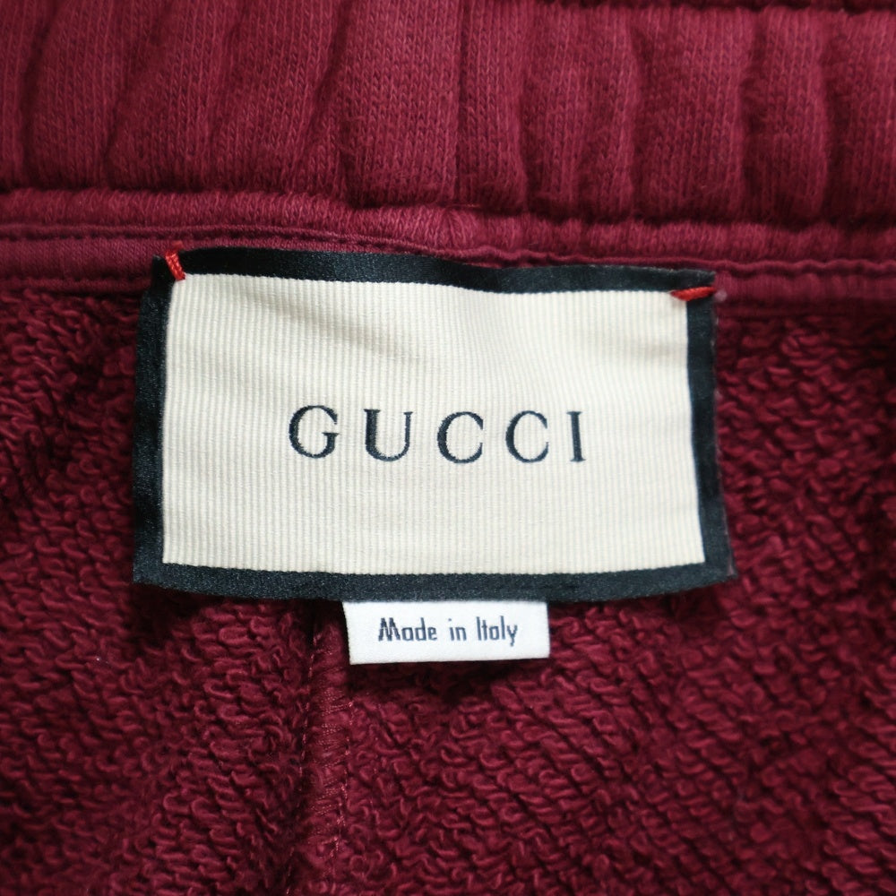 GUCCI(グッチ) 20SS Orgasmique Sweatpants ロゴプリント コットン スウェットパンツ ボルドー 623274 XJCK0