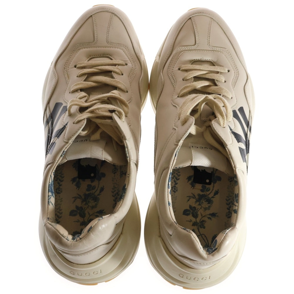 GUCCI(グッチ) 19SS ×MLB NY ニューヨークヤンキース プリント ローカット スニーカー アイボリー 548638