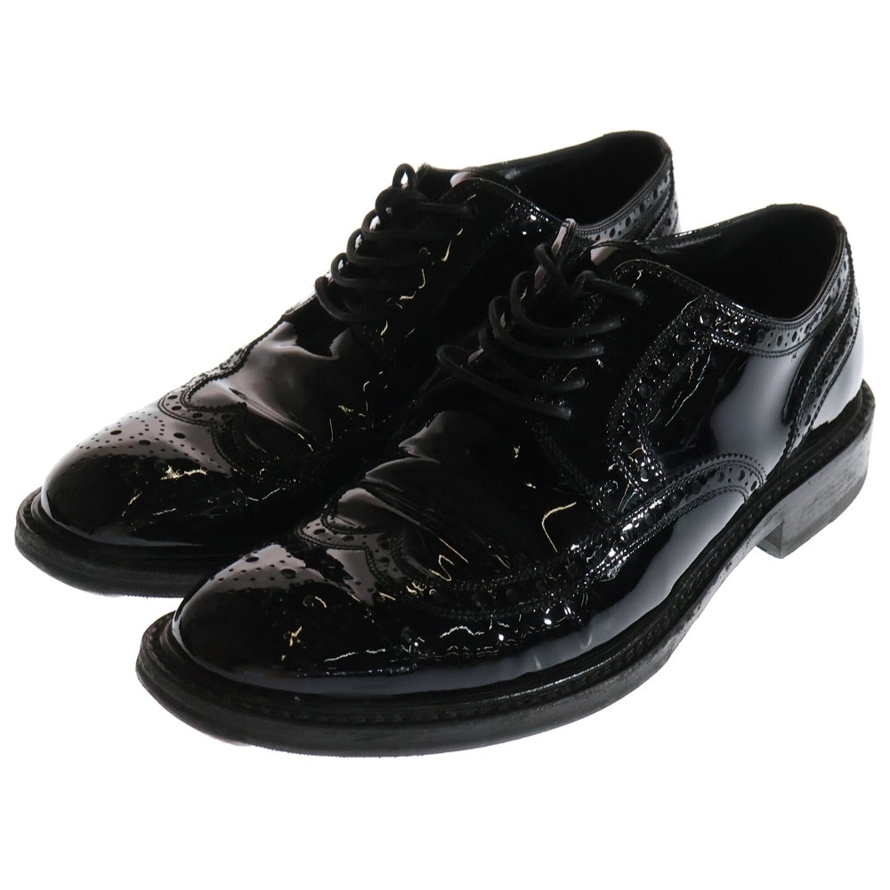SAINT LAURENT PARIS(サンローランパリ) エナメル レースアップ ドレスシューズ ブラック 669325