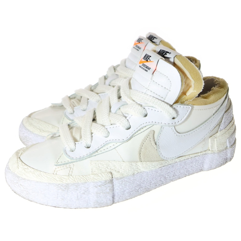 NIKE(ナイキ) ×Sacai BLAZER LOW WHITE PATENT LEATHER サカイ ブレーザー ホワイトパテントレザー ローカットスニーカー ホワイト レディース US4/23.0cm DM6443-100