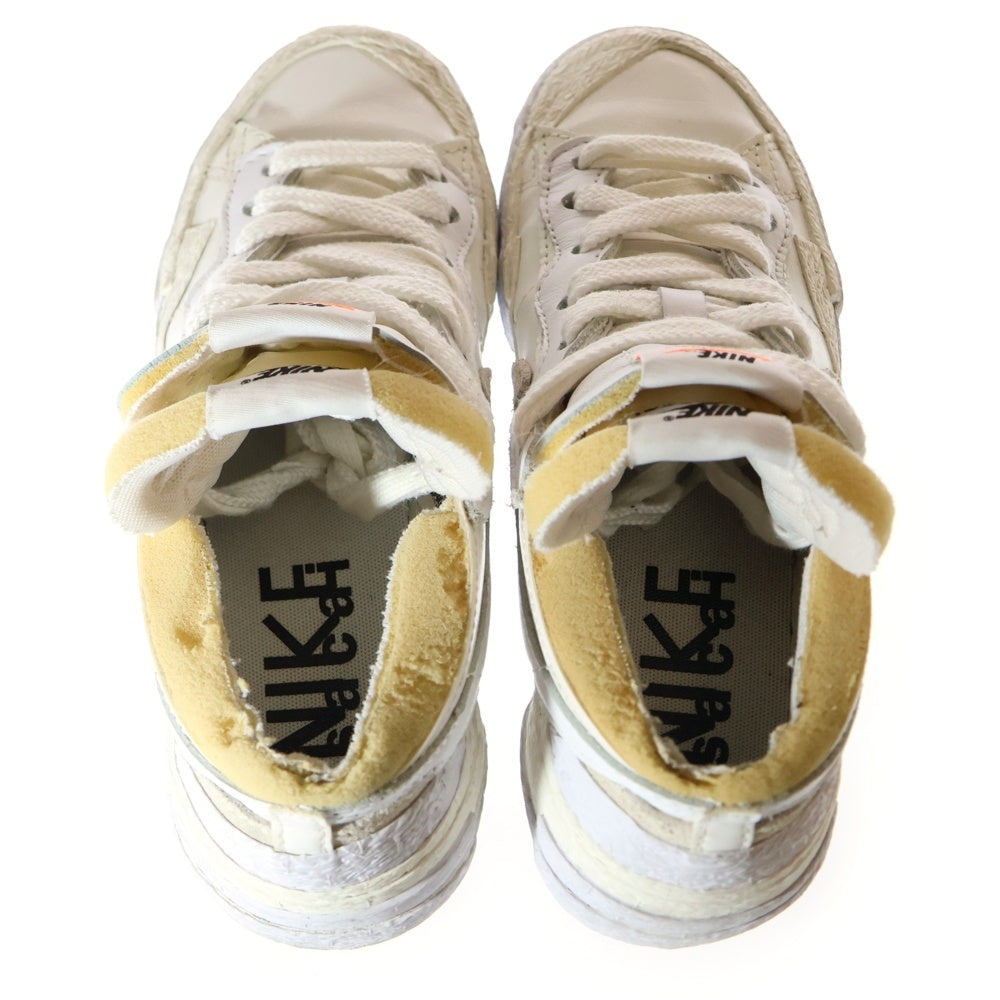 NIKE(ナイキ) ×Sacai BLAZER LOW WHITE PATENT LEATHER サカイ ブレーザー ホワイトパテントレザー ローカットスニーカー ホワイト レディース US4/23.0cm DM6443-100