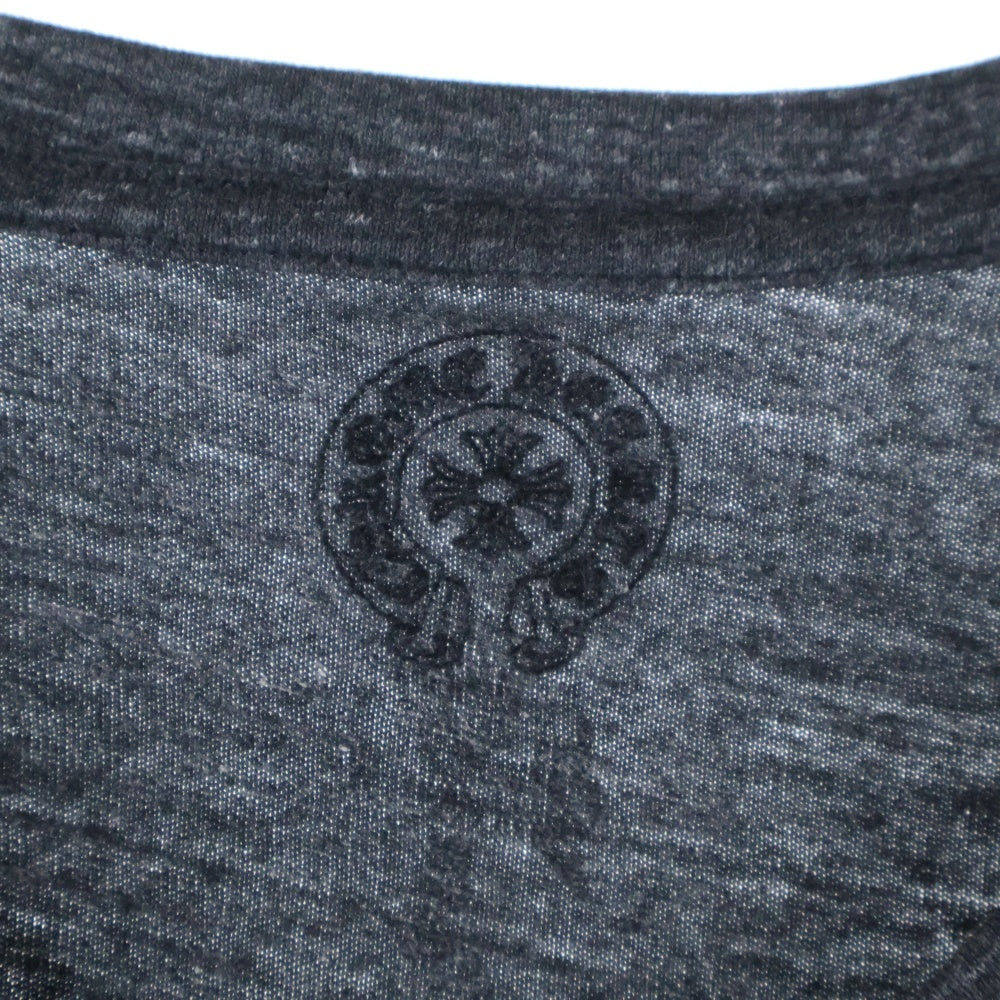 CHROME HEARTS(クロムハーツ) Vネック コットン 半袖Tシャツ カットソー グレー