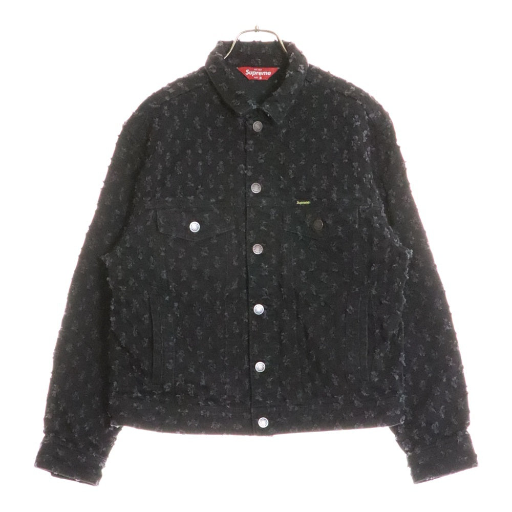 SUPREME(シュプリーム) 20SS Hole Punch Denim Trucker Jacket バックロゴ デニムジャケット ブラック