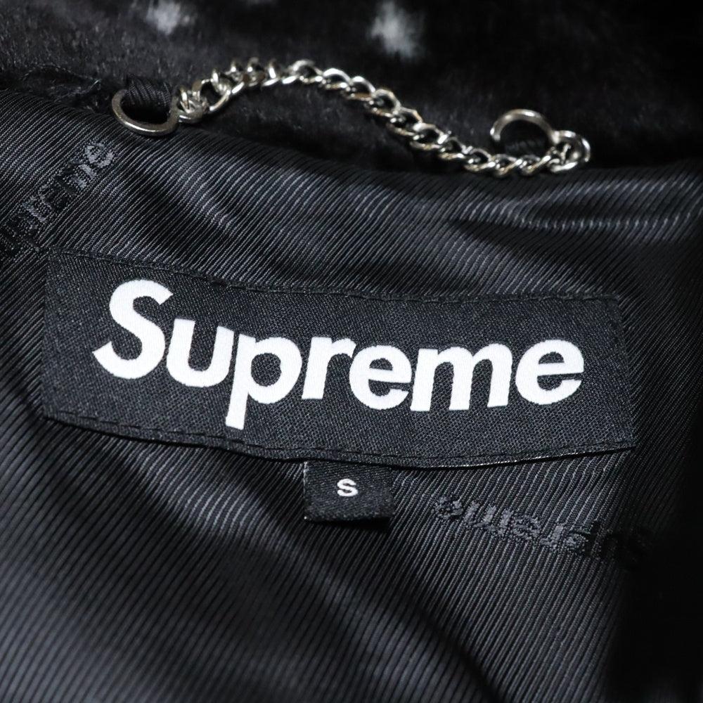 SUPREME(シュプリーム) 21SS Bandana Fur Bomber Jacket バンダナ柄 ファー ボンバージャケット ブラック