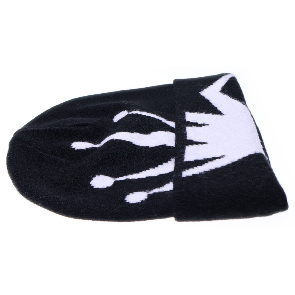 STUSSY(ステューシー) Crown Jacquard Cuff Beanie クラウン ニット帽 ビーニー ブラック