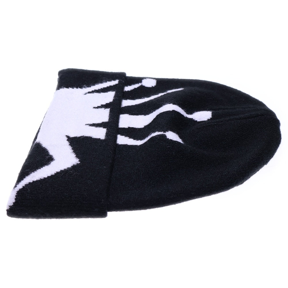 STUSSY(ステューシー) Crown Jacquard Cuff Beanie クラウン ニット帽 ビーニー ブラック