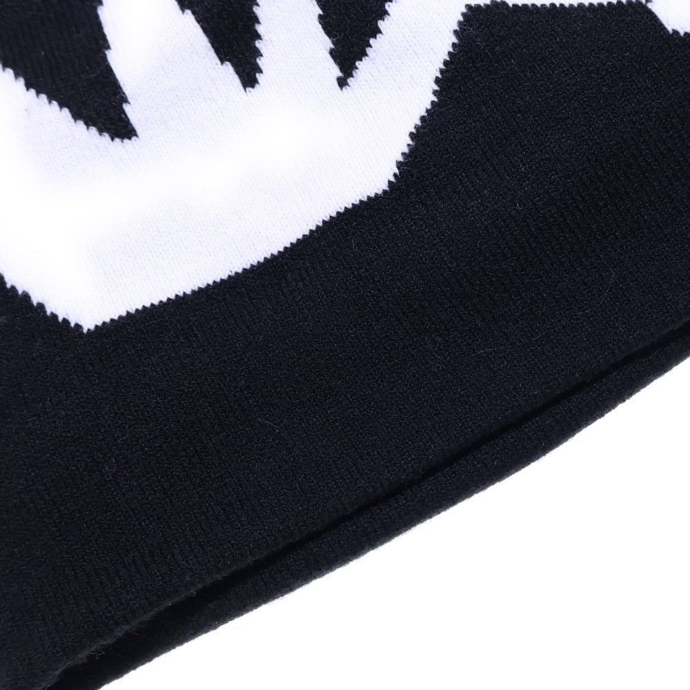 STUSSY(ステューシー) Crown Jacquard Cuff Beanie クラウン ニット帽 ビーニー ブラック