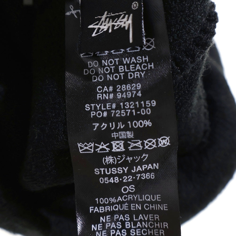 STUSSY(ステューシー) Crown Jacquard Cuff Beanie クラウン ニット帽 ビーニー ブラック