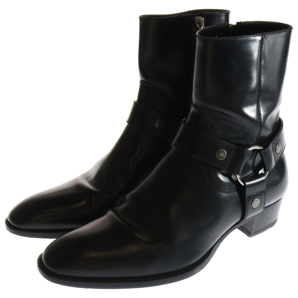 SAINT LAURENT PARIS(サンローランパリ) Wyatt Harness Boot クラシックワイアット ハーネス リングブーツ ブラック 40 D1573070