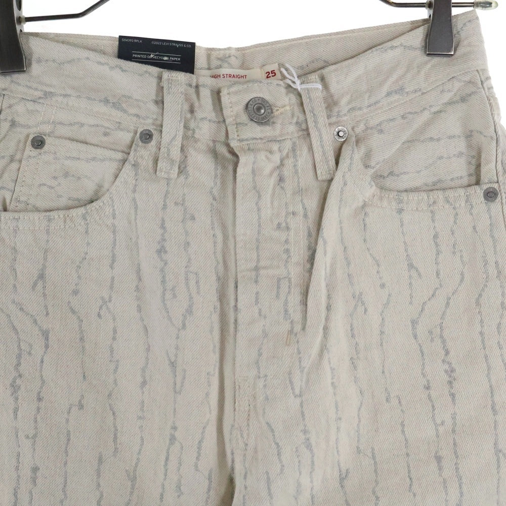 Levi's(リーバイス) 70s HIGH STRAIGHT デニムパンツ ストレートパンツ 総柄 アイボリー レディース PC9-A1124-0002