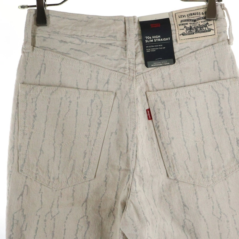 Levi's(リーバイス) 70s HIGH STRAIGHT デニムパンツ ストレートパンツ 総柄 アイボリー レディース PC9-A1124-0002