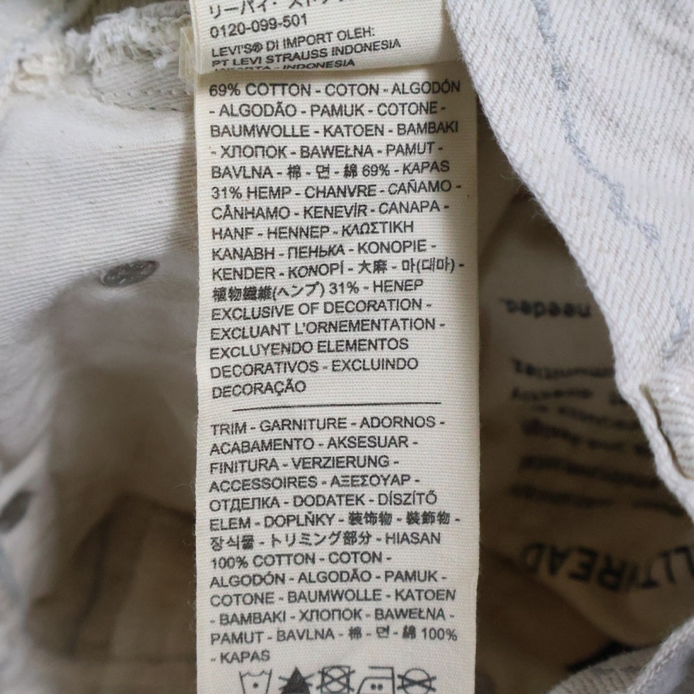 Levi's(リーバイス) 70s HIGH STRAIGHT デニムパンツ ストレートパンツ 総柄 アイボリー レディース PC9-A1124-0002