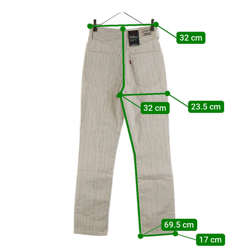 Levi's(リーバイス) 70s HIGH STRAIGHT デニムパンツ ストレートパンツ 総柄 アイボリー レディース PC9-A1124-0002