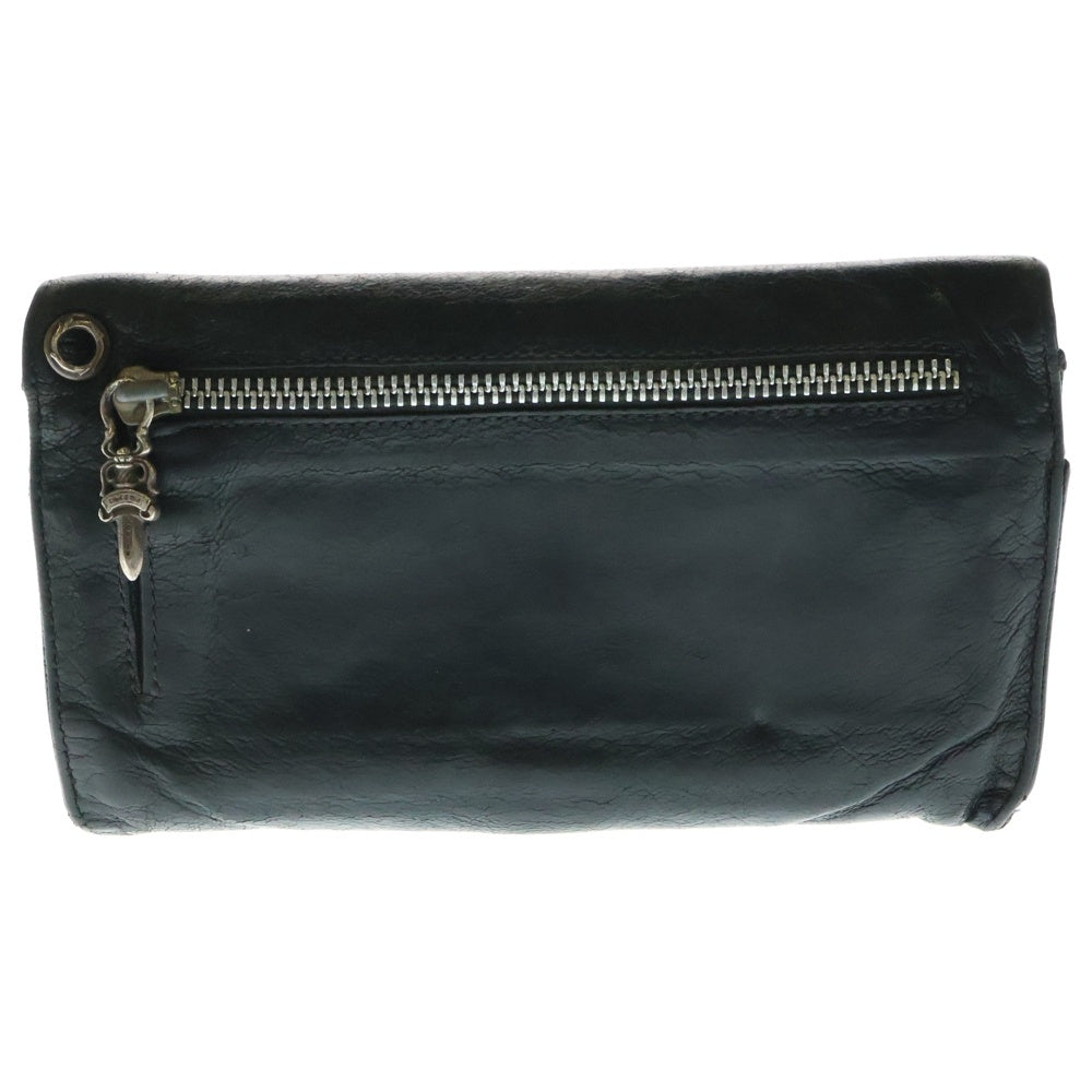 CHROME HEARTS(クロムハーツ) WAVE ウェーブ レザーウォレット 財布 ブラック BCA374