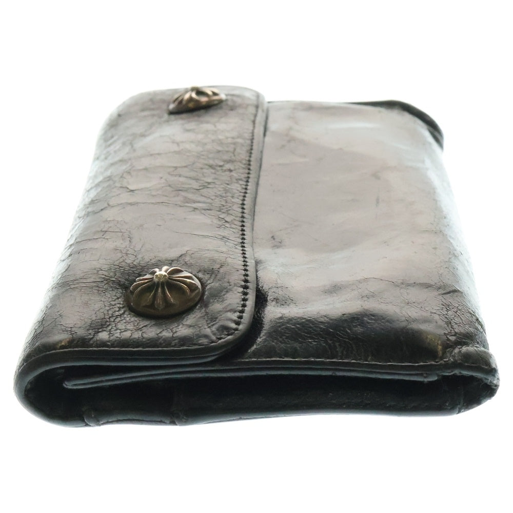 CHROME HEARTS(クロムハーツ) WAVE ウェーブ レザーウォレット 財布 ブラック BCA374