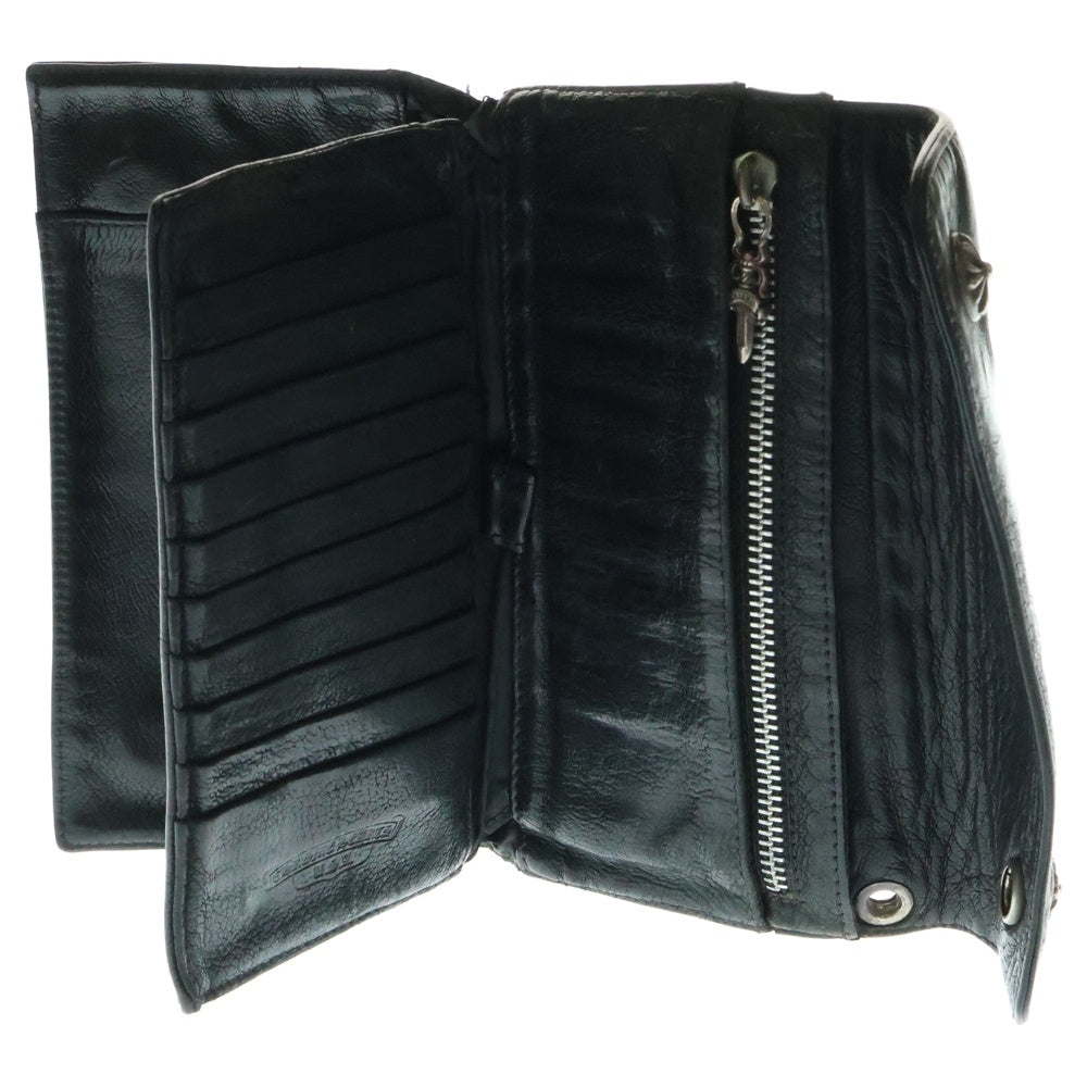 CHROME HEARTS(クロムハーツ) WAVE ウェーブ レザーウォレット 財布 ブラック BCA374