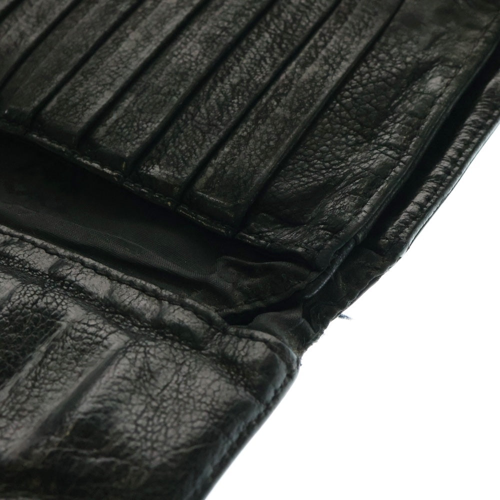 CHROME HEARTS(クロムハーツ) WAVE ウェーブ レザーウォレット 財布 ブラック BCA374
