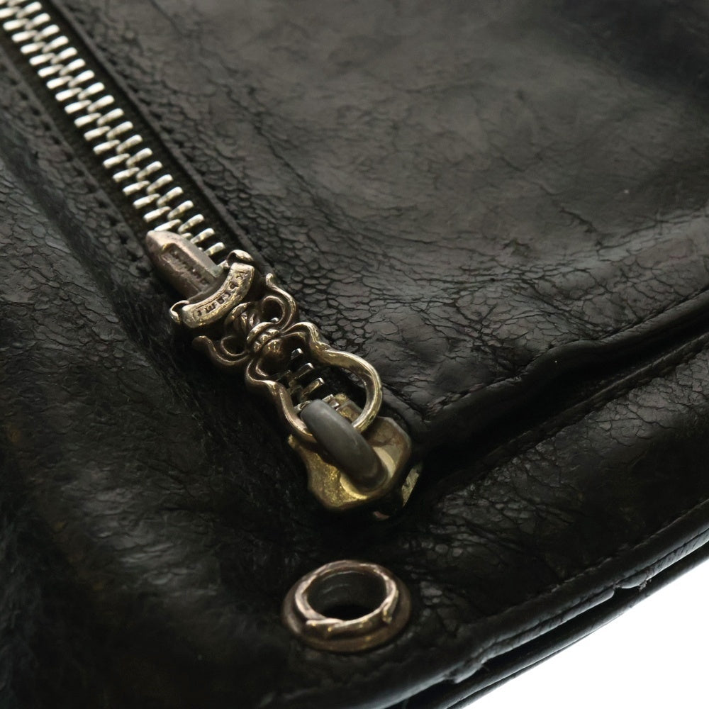 CHROME HEARTS(クロムハーツ) WAVE ウェーブ レザーウォレット 財布 ブラック BCA374