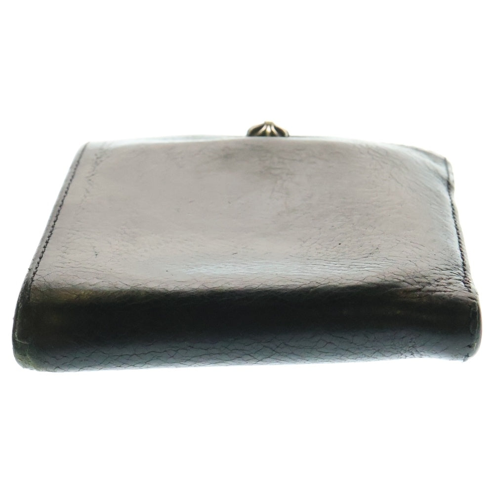 CHROME HEARTS(クロムハーツ) 1SNAP 1スナップ クロス ボールボタン レザーウォレット 財布 ブラック BCA361