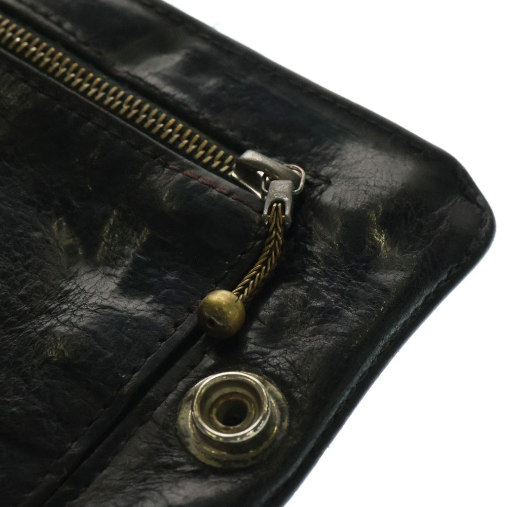 CHROME HEARTS(クロムハーツ) 1SNAP 1スナップ クロス ボールボタン レザーウォレット 財布 ブラック BCA361