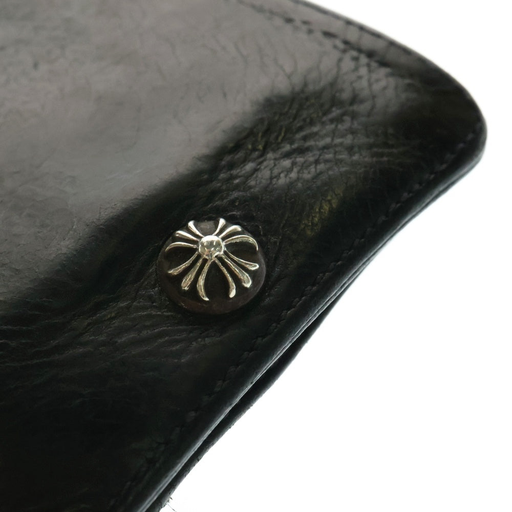 CHROME HEARTS(クロムハーツ) 1SNAP 1スナップ クロス ボールボタン レザーウォレット 財布 ブラック BCA361