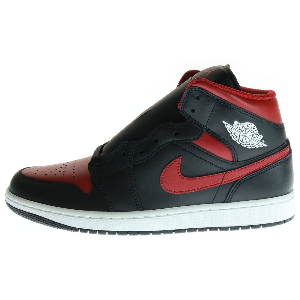NIKE(ナイキ) AIR JORDAN 1 MID BRED エアジョーダン1 ブレッド ミッドカットスニーカー ブラック/レッド US10/28cm DQ8426-067