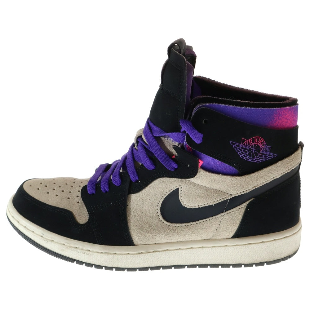 NIKE(ナイキ) ×PSG AIR JORDAN 1 HIGH ZOOM AIR COMFORT PARIS SAINT GERMAIN エアジョーダン1 パリサンジェルマン ハイカットスニーカー パープル US9/27cm DB3610-105