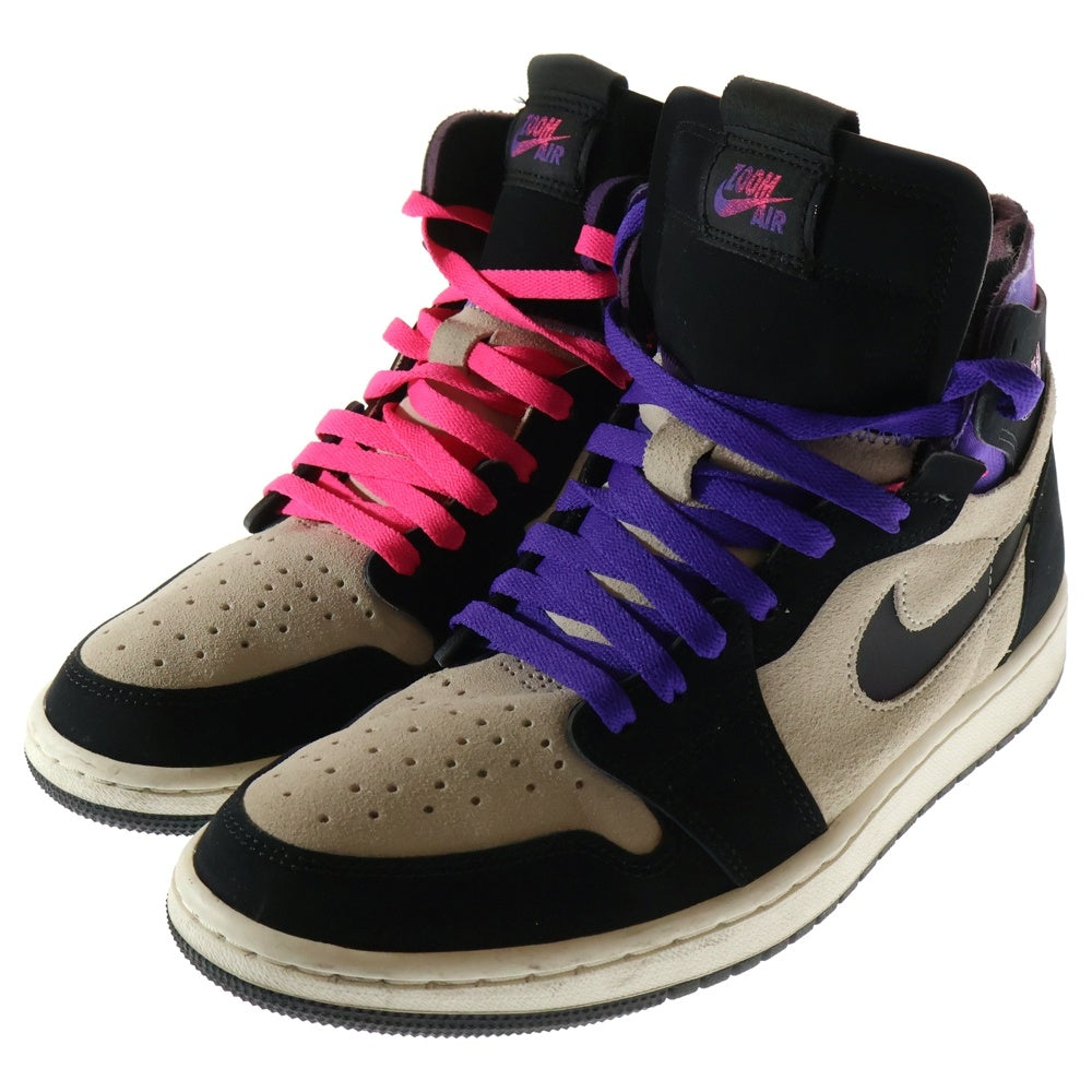 NIKE(ナイキ) ×PSG AIR JORDAN 1 HIGH ZOOM AIR COMFORT PARIS SAINT GERMAIN エアジョーダン1 パリサンジェルマン ハイカットスニーカー パープル US9/27cm DB3610-105