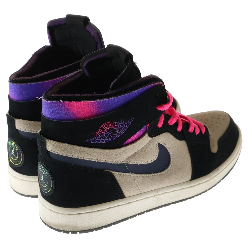 NIKE(ナイキ) ×PSG AIR JORDAN 1 HIGH ZOOM AIR COMFORT PARIS SAINT GERMAIN エアジョーダン1 パリサンジェルマン ハイカットスニーカー パープル US9/27cm DB3610-105