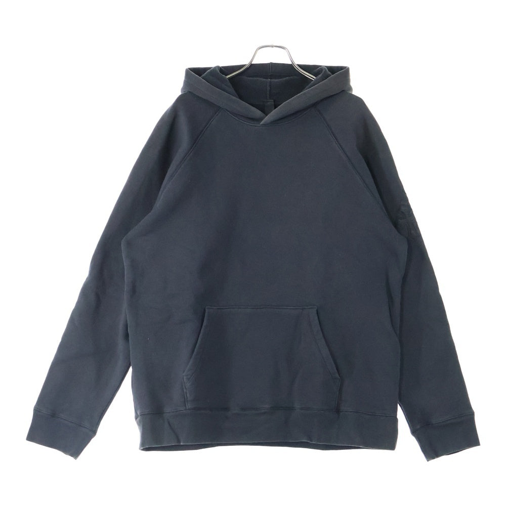 CHROME HEARTS(クロムハーツ) NOT HD PLVR GYN U PAPER JAM ラベル付き クロスパッチ プルオーバーパーカー ブラック