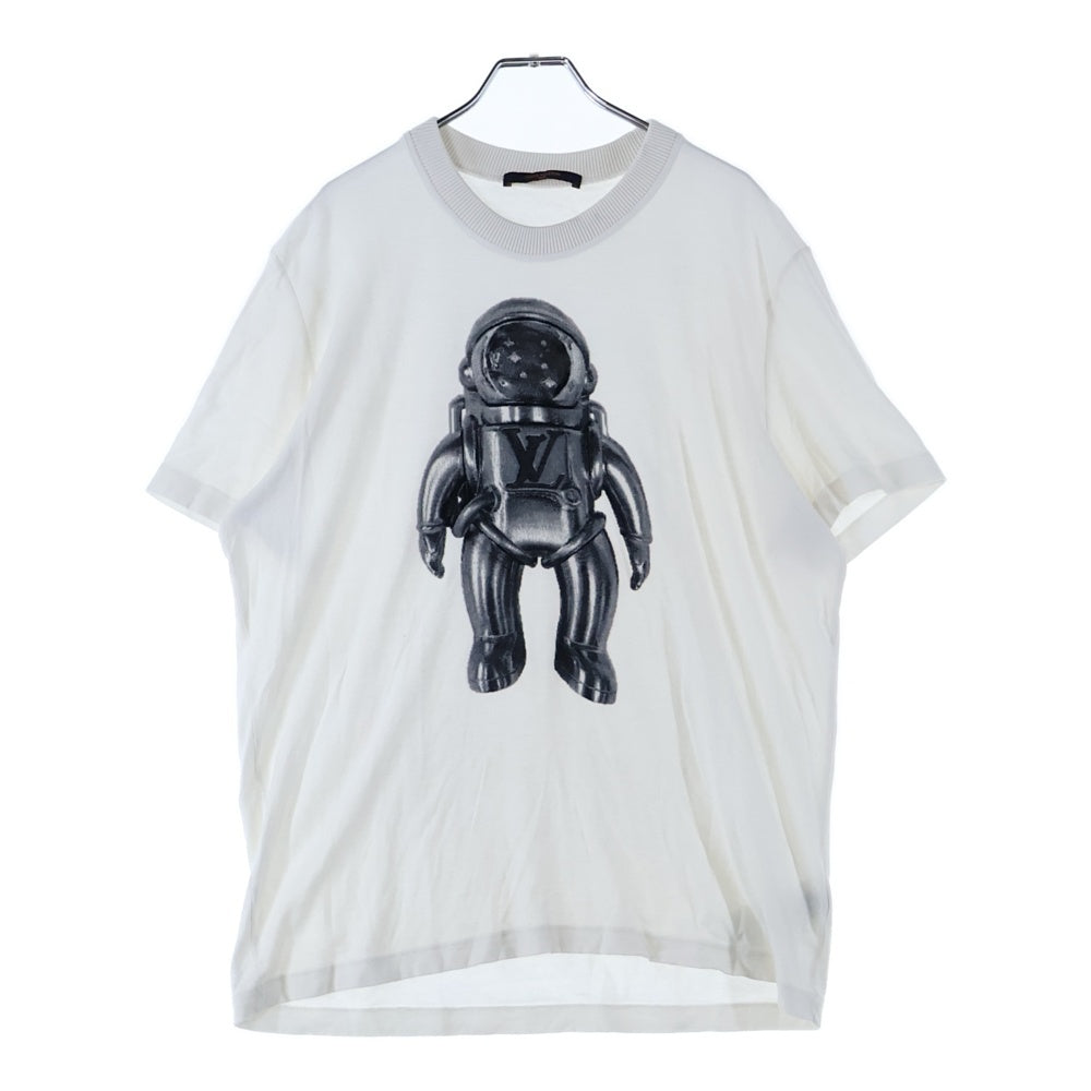 LOUIS VUITTON(ルイヴィトン) 19SS ジャガード スペースマン コットン ニット クルーネック 半袖Tシャツ ホワイト RM191M IXY HGY01W