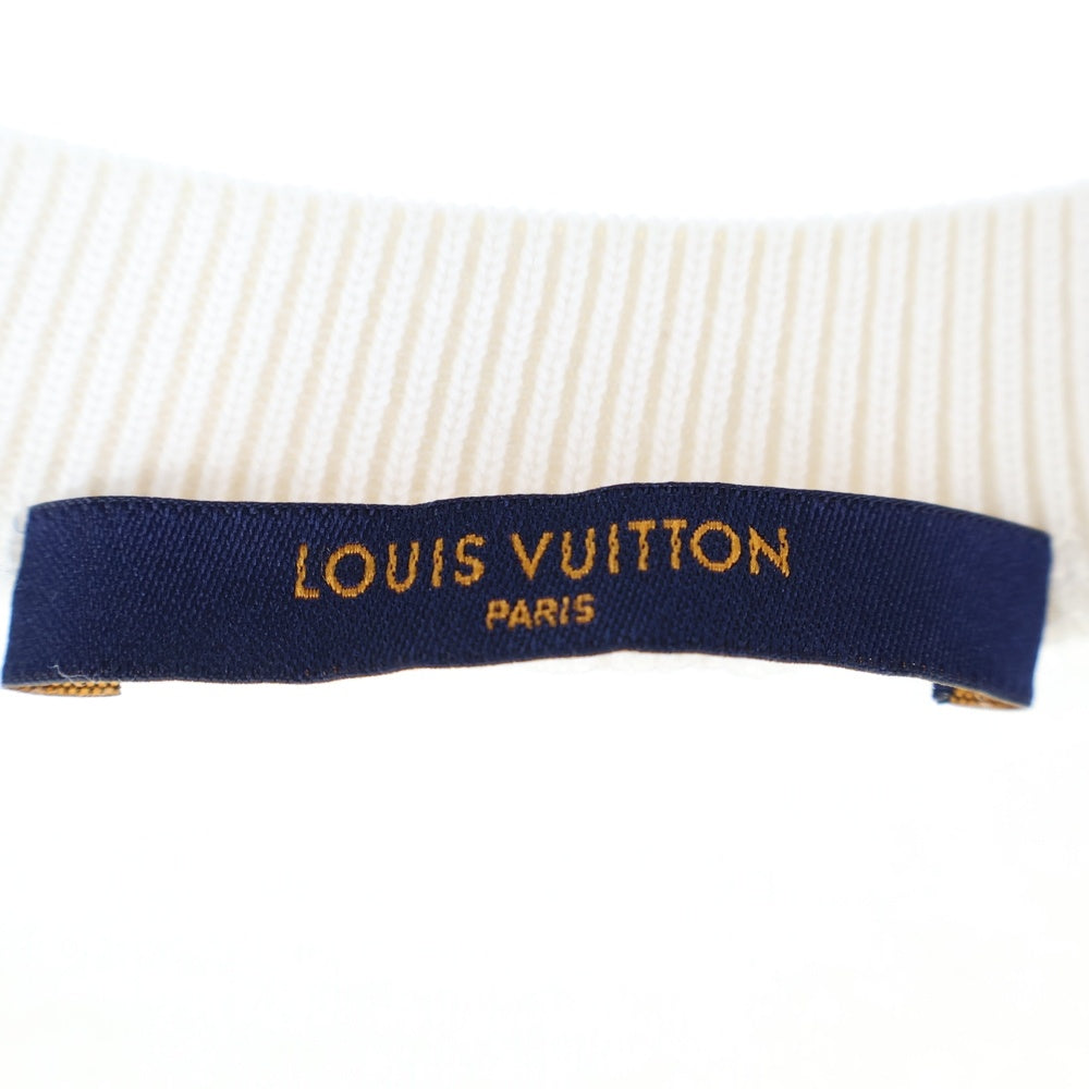 LOUIS VUITTON(ルイヴィトン) 19SS ジャガード スペースマン コットン ニット クルーネック 半袖Tシャツ ホワイト RM191M IXY HGY01W