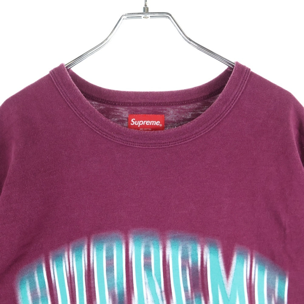 SUPREME(シュプリーム) 21SS Blurred Arc S/S クルーネック 半袖Tシャツ ボルドー