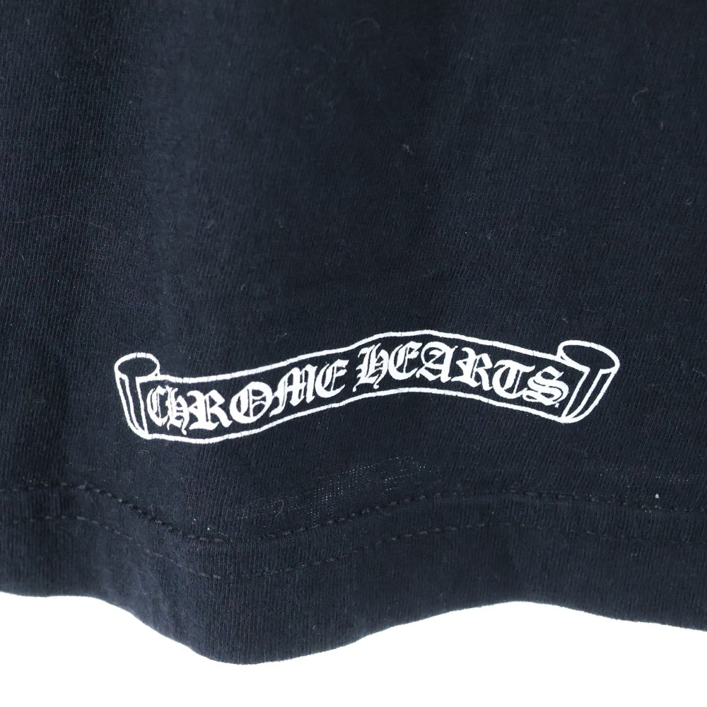 CHROME HEARTS(クロムハーツ) Neck Logo L/S Tee ネック ロゴ プリント長袖Tシャツ ロングスリーブカットソー ブラック