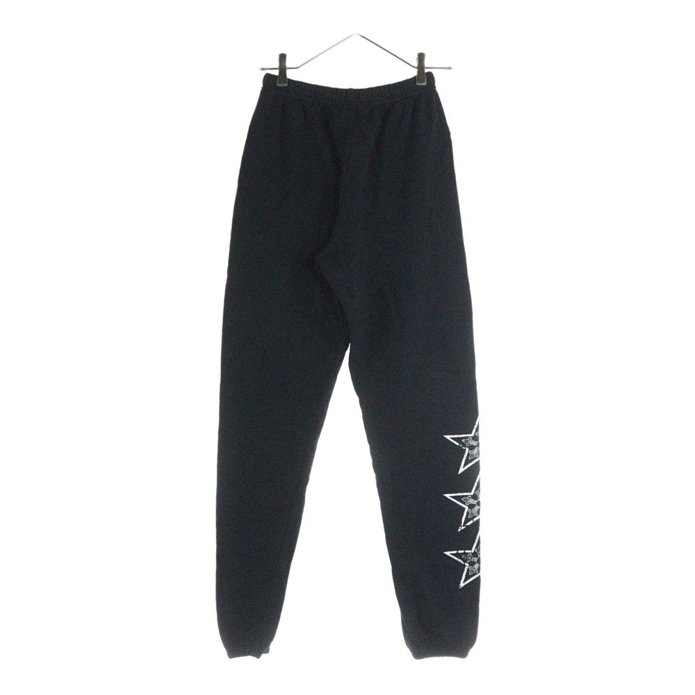 CHROME HEARTS(クロムハーツ) CH LETR STAR LOGO PANTS レザーロゴ スタープリント スウェットパンツ ブラック