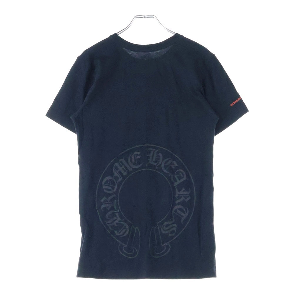 CHROME HEARTS(クロムハーツ) CH T-SHRT スクロールラベル ロゴ バックプリント 半袖Tシャツ ブラック/レッド