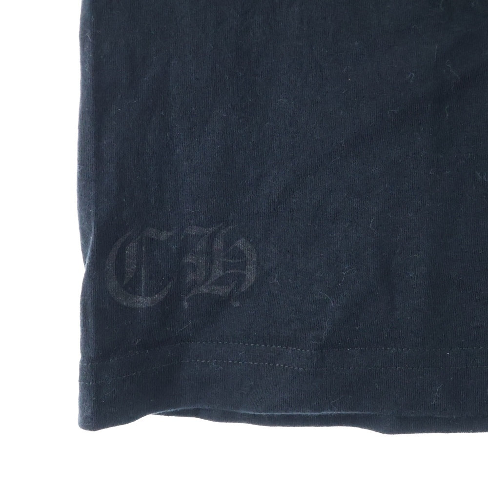 CHROME HEARTS(クロムハーツ) CH T-SHRT スクロールラベル ロゴ バックプリント 半袖Tシャツ ブラック/レッド
