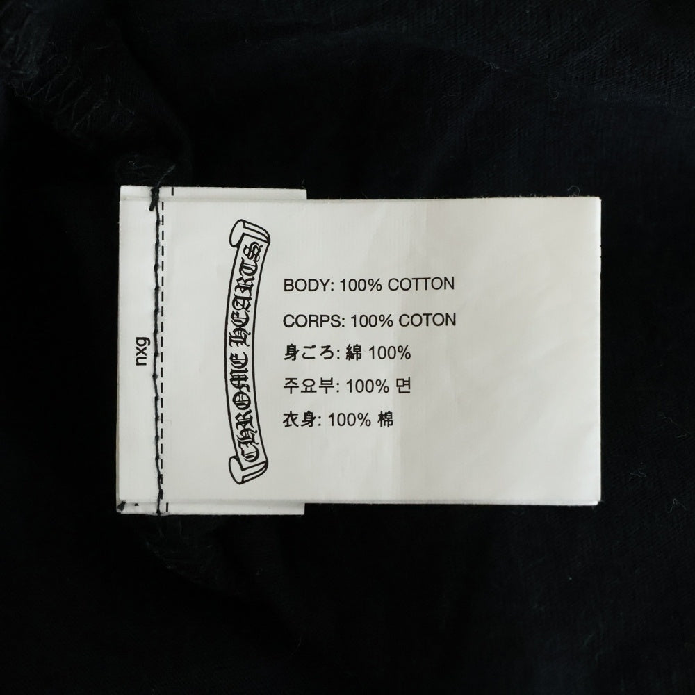 CHROME HEARTS(クロムハーツ) CH T-SHRT スクロールラベル ロゴ バックプリント 半袖Tシャツ ブラック/レッド