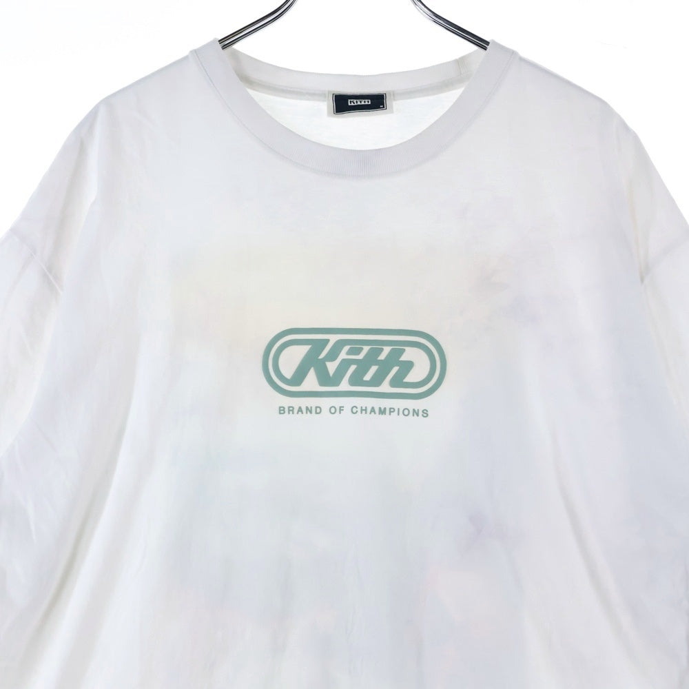 KITH(キス) Cycling Poster Tee サイクリング ポスター Tシャツ 半袖カットソー フロントロゴ バックプリント ホワイト 25-073-060-0018-1-0