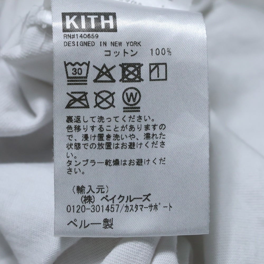 KITH(キス) Cycling Poster Tee サイクリング ポスター Tシャツ 半袖カットソー フロントロゴ バックプリント ホワイト 25-073-060-0018-1-0