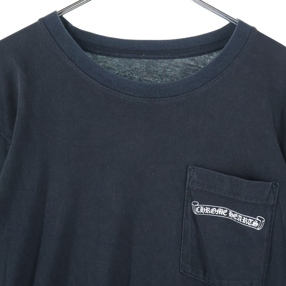 CHROME HEARTS(クロムハーツ) CEMETERY バックセメタリープリント クルーネック 長袖Tシャツ ブラック