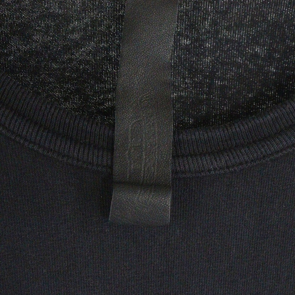 CHROME HEARTS(クロムハーツ) YNOT L/S TEE フロントロゴ刺繍 袖CHクロス刺繍 クルーネック 長袖Tシャツ ブラック