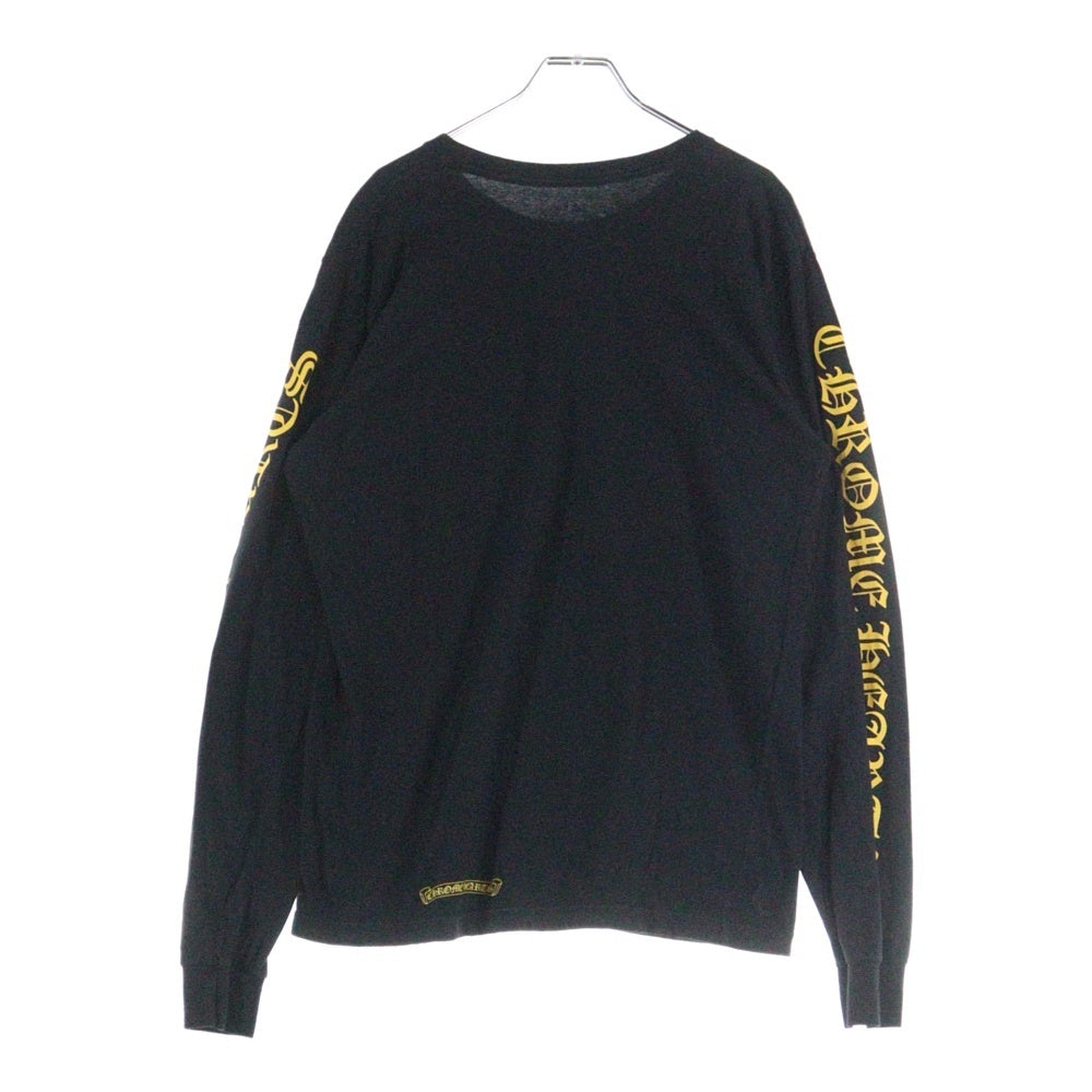CHROME HEARTS(クロムハーツ) Dagger L/S Tee フロントヴァインダガープリント クルーネック 長袖Tシャツ ブラック