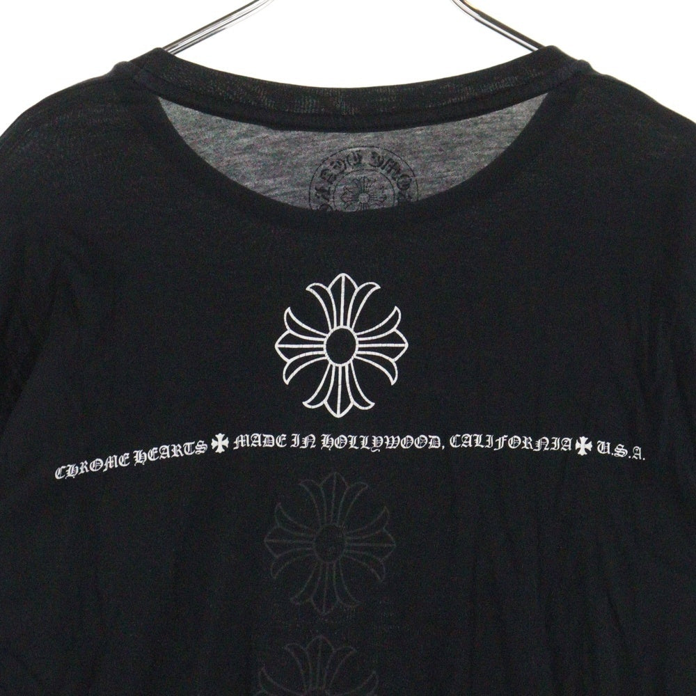 CHROME HEARTS(クロムハーツ) CH PLUS バックCHプラス クルーネック 長袖Tシャツ ブラック