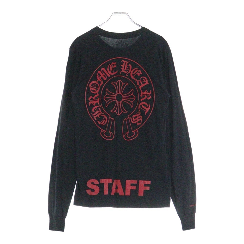 CHROME HEARTS(クロムハーツ) CH L/S 1 STAFF限定ホースシュープリント長袖カットソー ブラック
