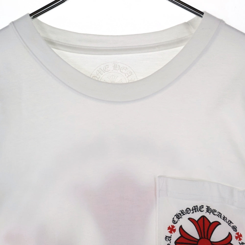 CHROME HEARTS(クロムハーツ) CH PLUS フロントCHプラスプリント クルーネック 長袖Tシャツ ホワイト