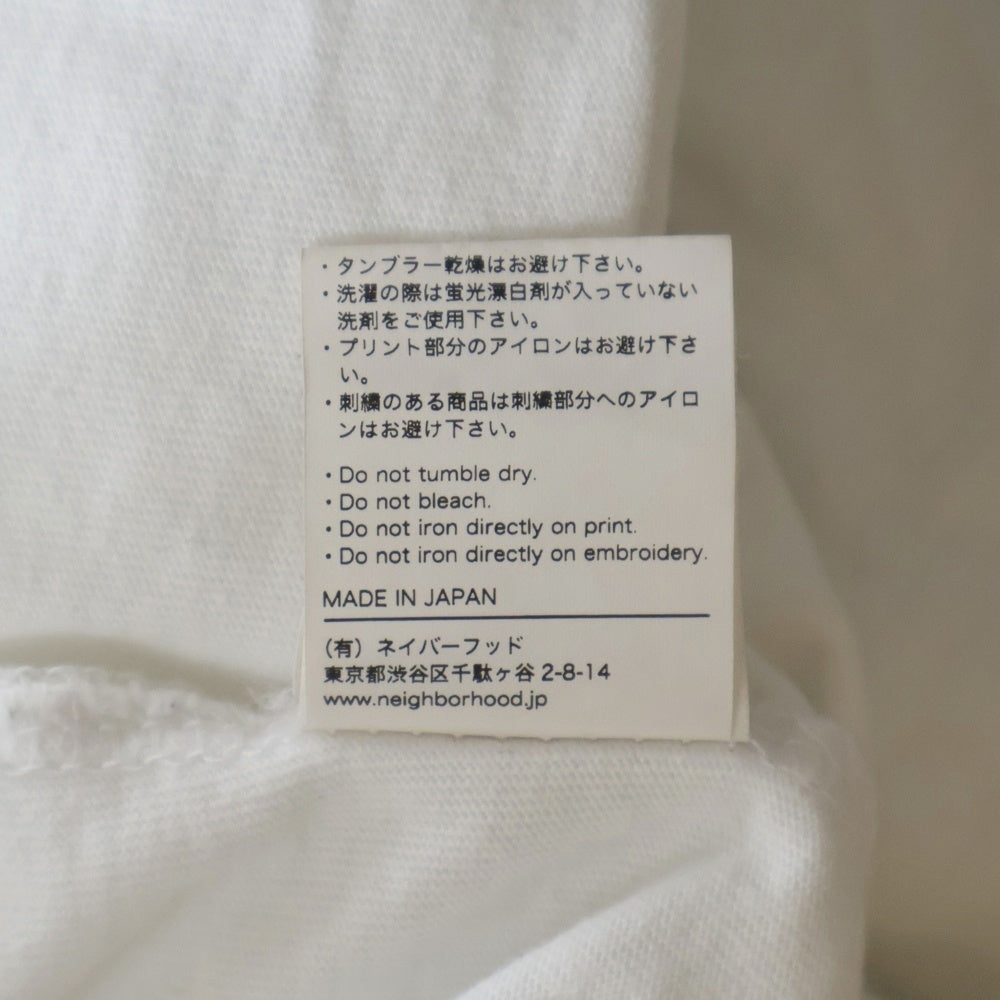 Yohji Yamamoto(ヨウジヤマモト) 23SS ×NEIGHBORHOOD Front Logo S/S ネイバーフッド 半袖Tシャツ ホワイト HZ-T61-286