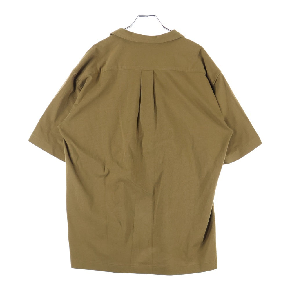 NO BRAND(ノーブランド) MORRIS&SONS オープンカラー 胸ポケット 半袖シャツ ブラウン G21S-106